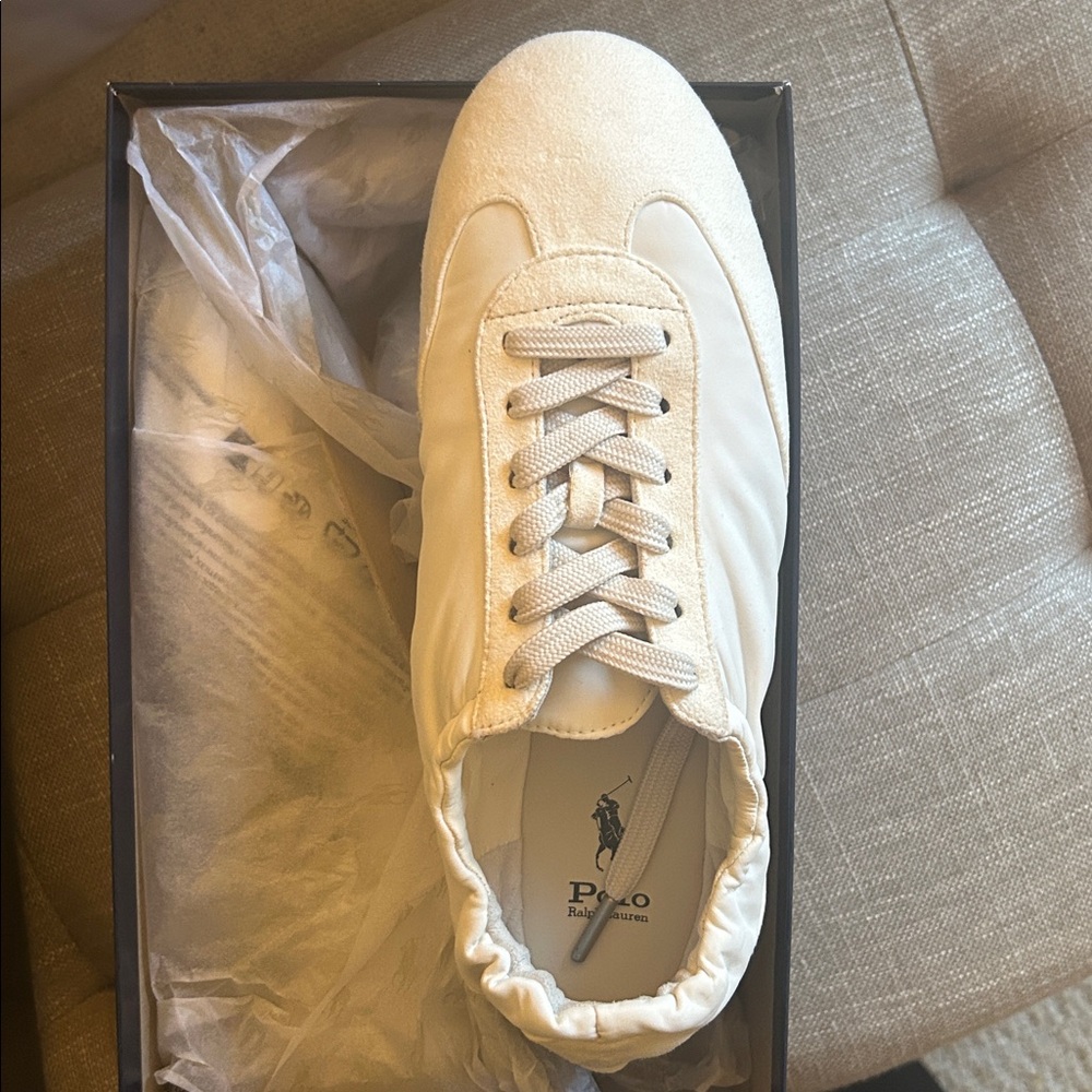 NWT / NIB Polo Ralph Lauren Women's Suede Pony Ballerina Sneakers